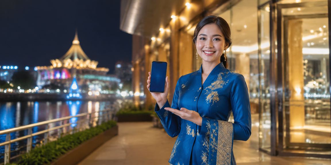 Akses aplikasi kasino 328 dari telefon pintar di Kuching Sarawak Malaysia